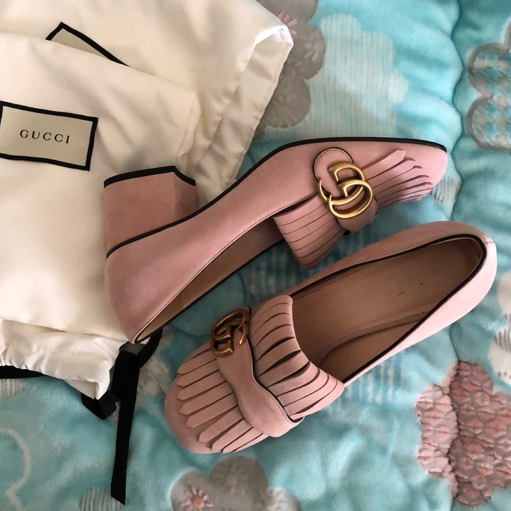 ❌SOLD❌ Gucci Marmont Loafers Pink Nude Size 37
